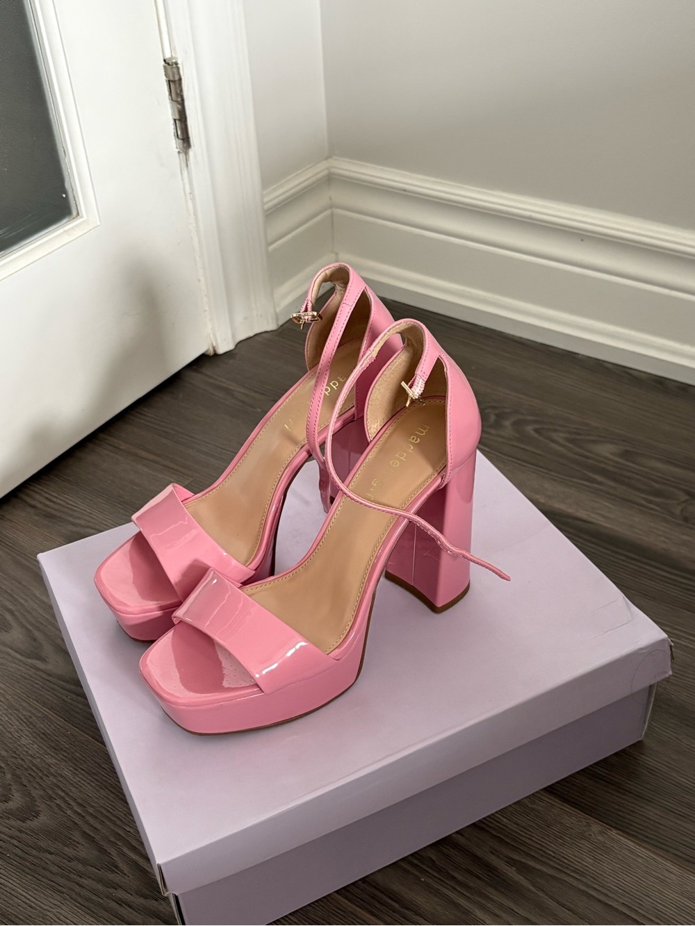 Madden Girl Pink Patent Platform Heel